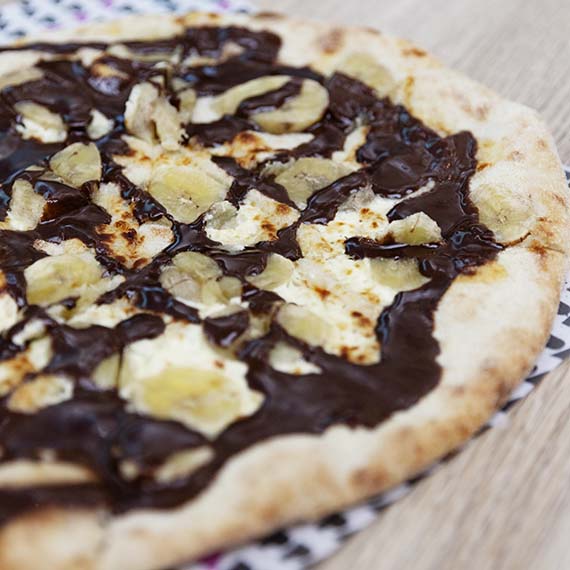 En dessertpizza Pappa Pizza i Lyngby